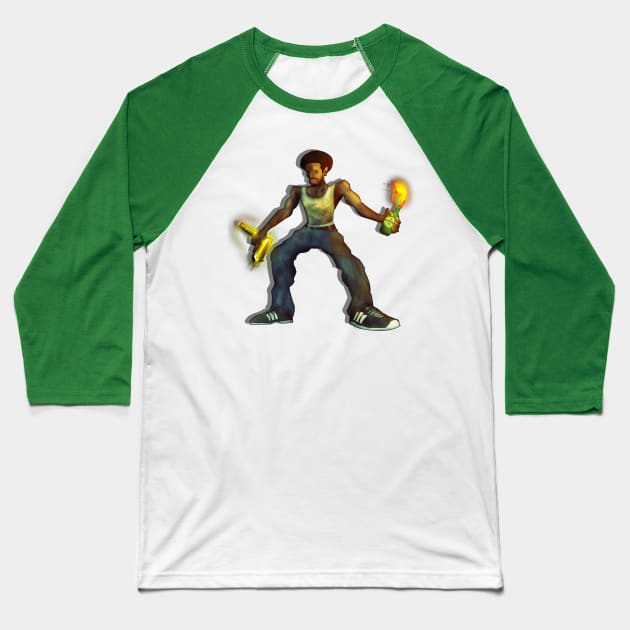 Carl "CJ" Johnson Baseball T-Shirt by dragonfly